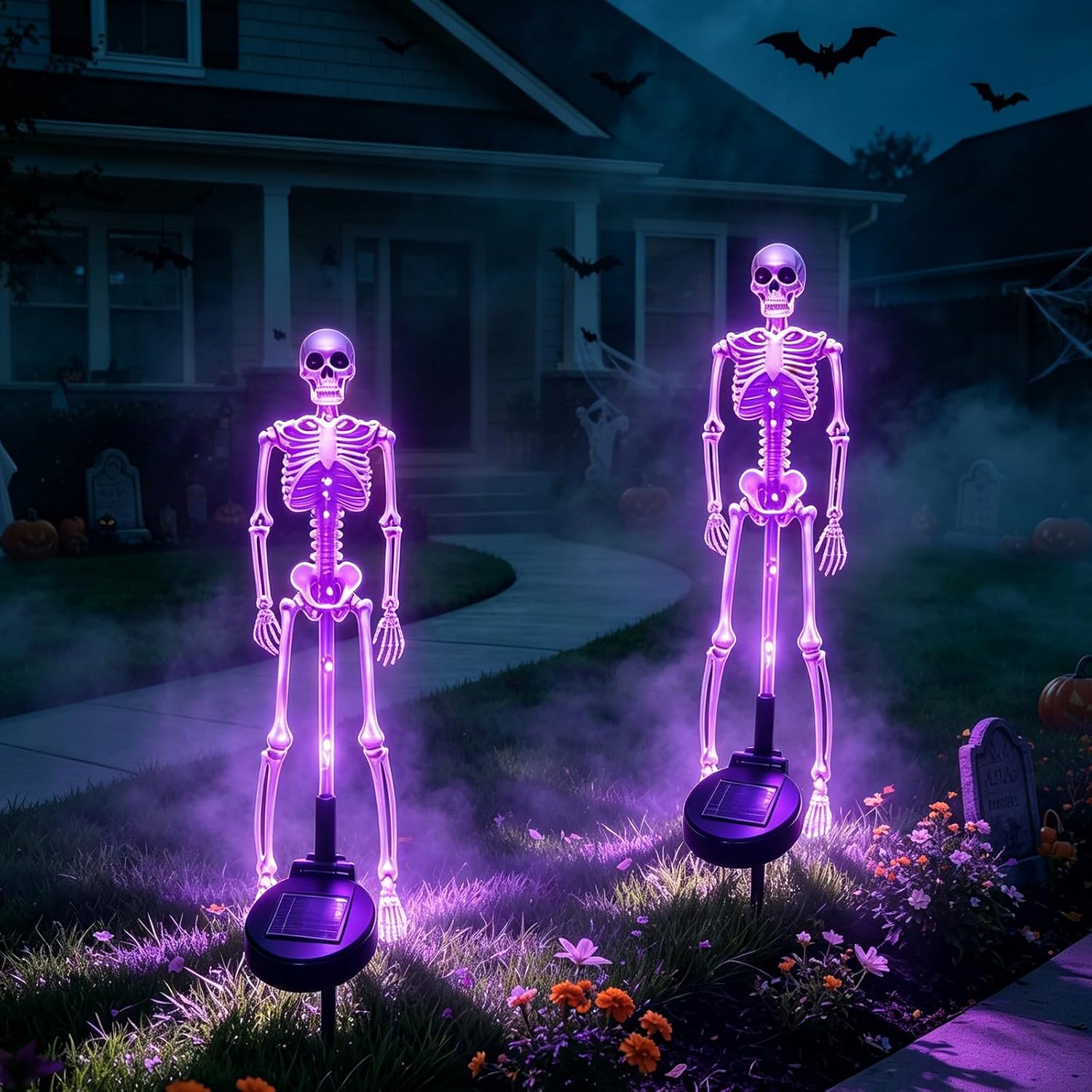 Lighting Decor For House - Halloween Skeleton Stake Light Solar Powered