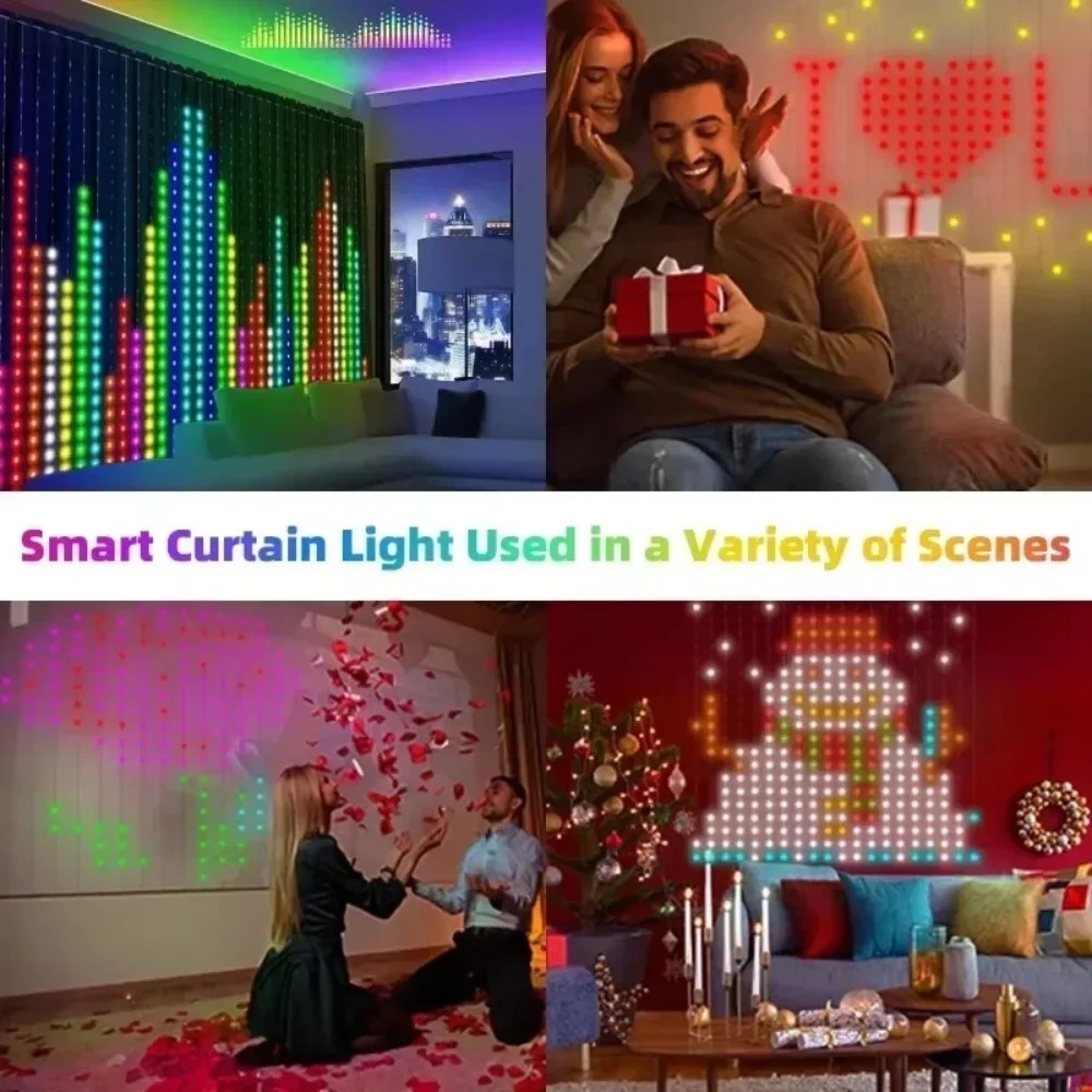 Outdoor LED Pixel Curtain Ligh - đánh giá và giá Lighting Decor Outdoor