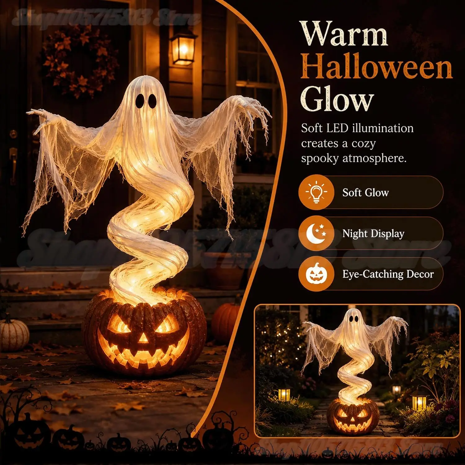 2026 Swirling Ghost Pumpkin Ya - đánh giá và giá Decor Lighting Floor Lamps
