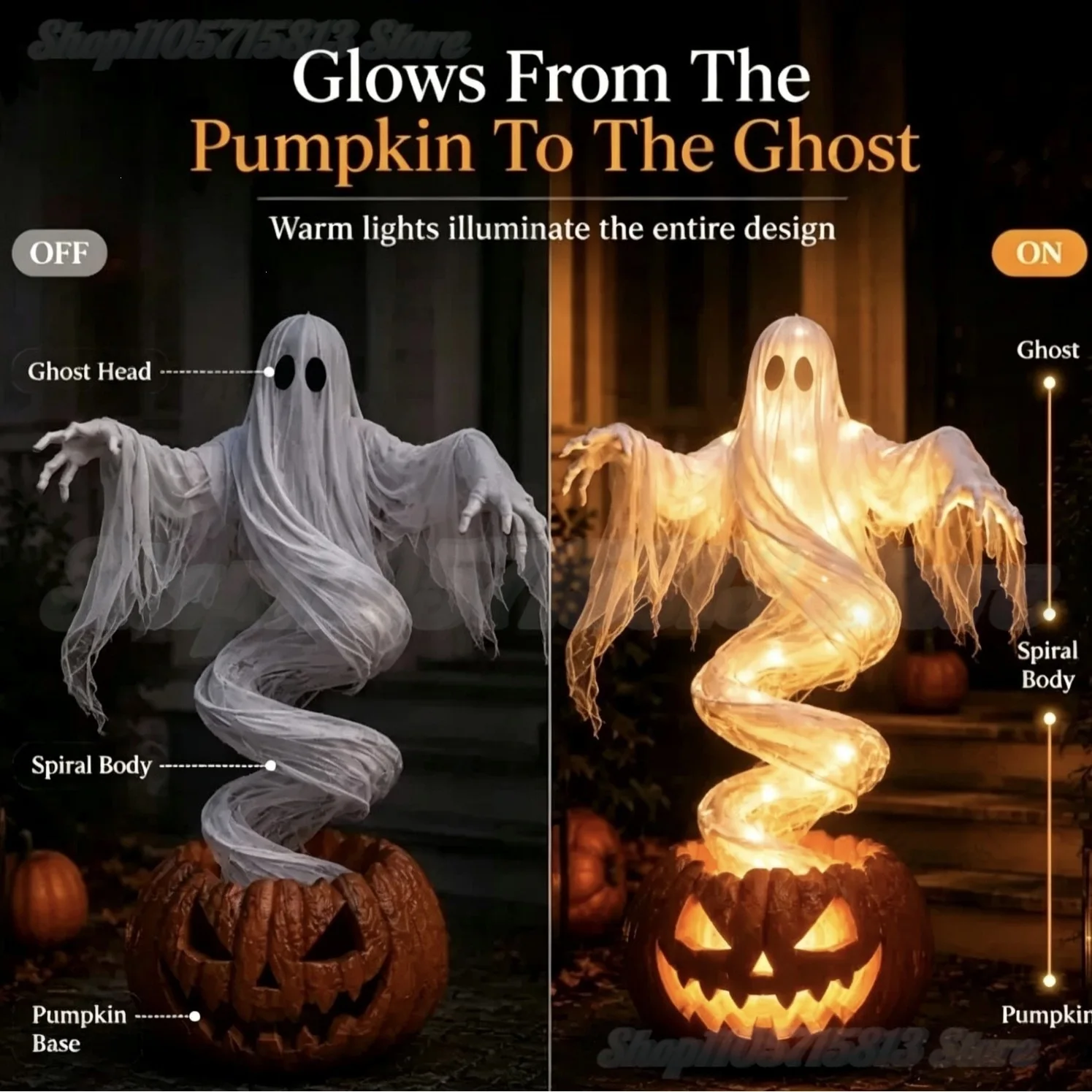 2026 Swirling Ghost Pumpkin Ya - đánh giá và giá Decor Lighting Floor Lamps