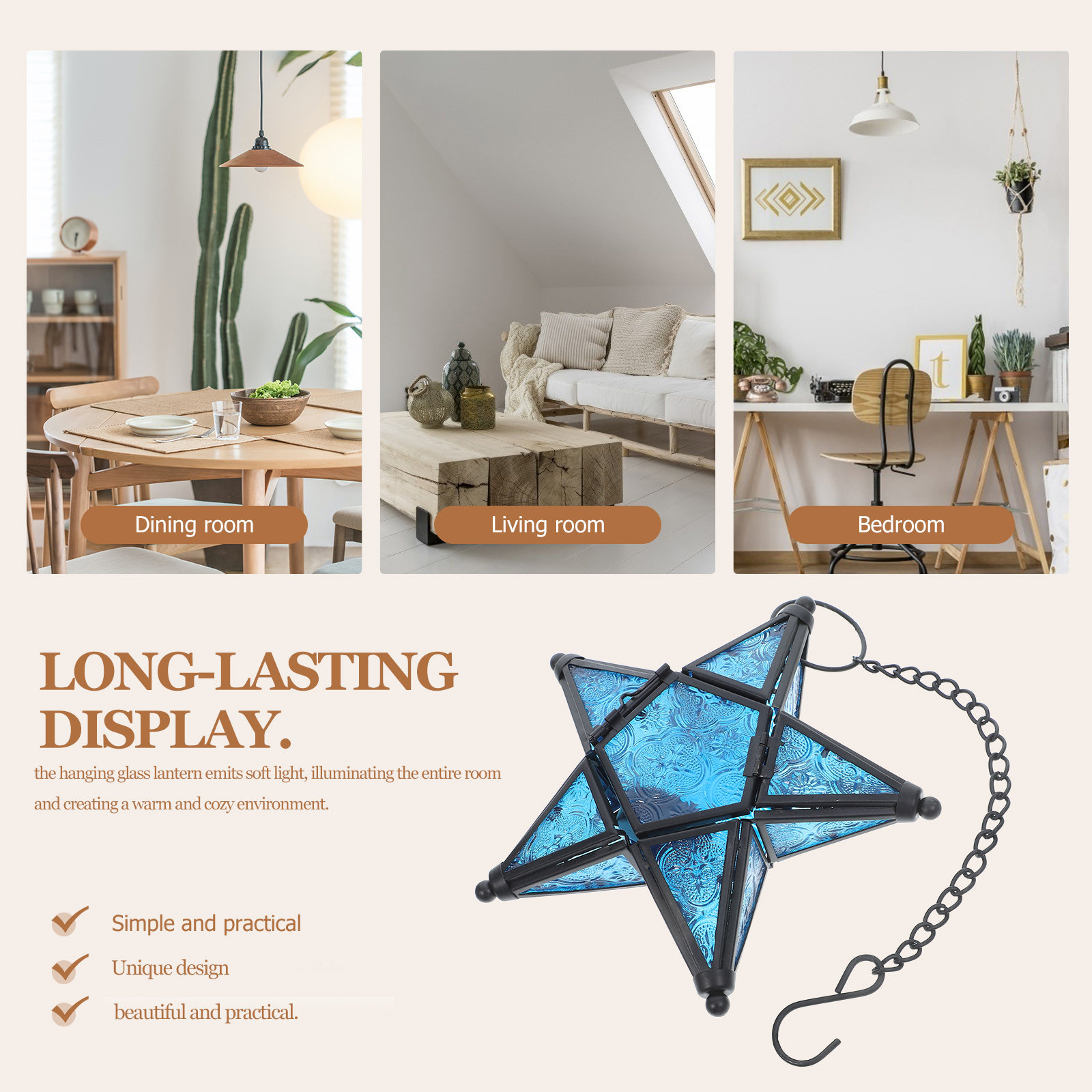 Hanging Star Lantern Glass Hol - đánh giá và giá Lighting Decor For Wedding