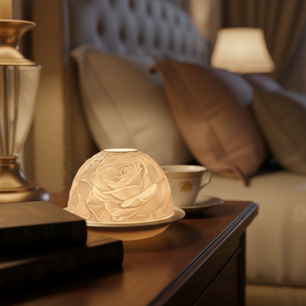 Elegant Rose Porcelain Candle  - đánh giá và giá Lighting Decor Wedding