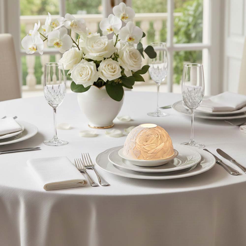 Elegant Rose Porcelain Candle  - đánh giá và giá Lighting Decor Wedding