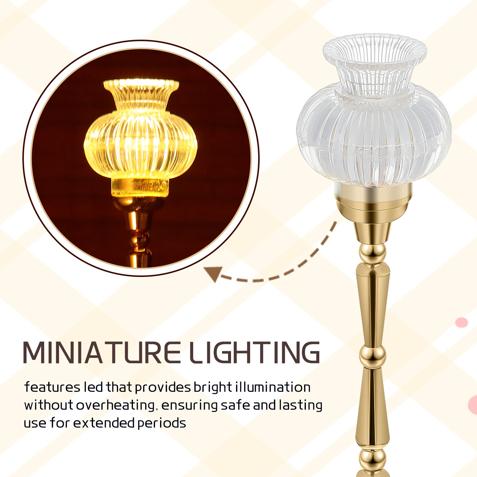 Miniature Dollhouse Floor Lamp - đánh giá và giá Decor Lighting Floor Lamps