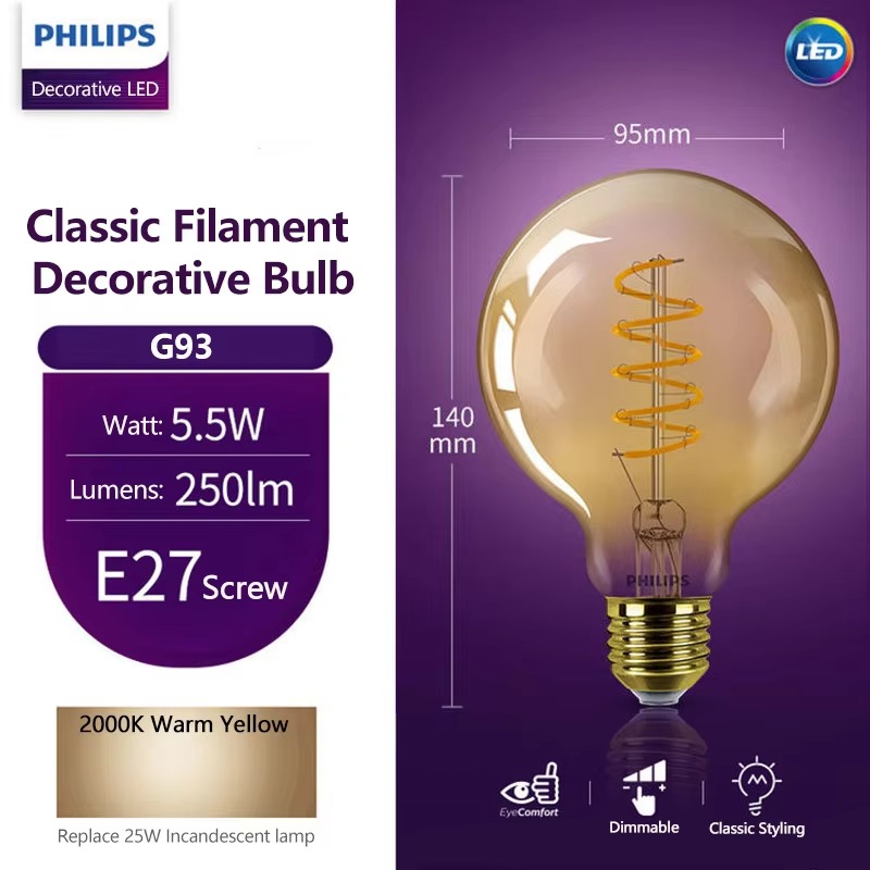 Philips Soft Amber 2000K LED D - đánh giá và giá Philips Bulb Led Classic