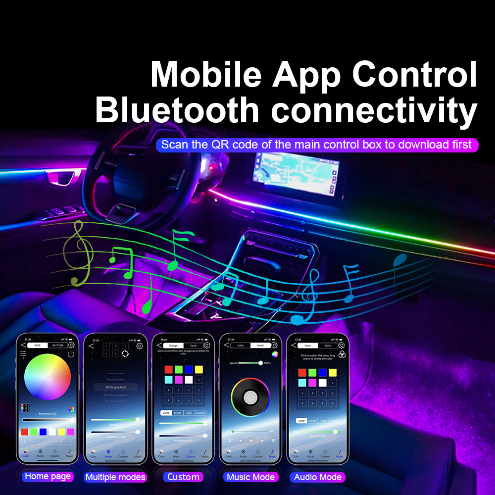 Universal Led Car Ambient Ligh - đánh giá và giá Ambient Led Strip